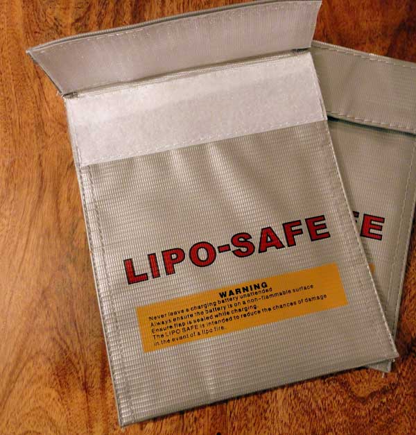 LiPo-Sack - hier wird der Akku eingepackt.