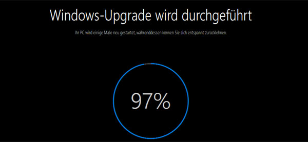 Windows-10 Upgrade Installation mit Problemen